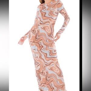 AFRM Marble Long Sleeve Dress